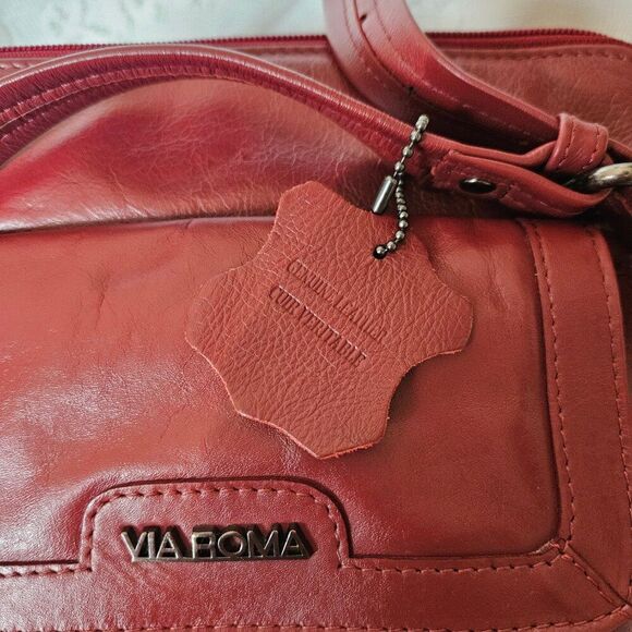 Via Roma Genuine Leather crossbody bag - Picture 2 of 6